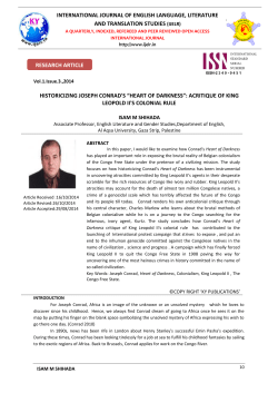 historicizing joseph conrad`s &ldquo;heart of darkness&rdquo;: acritique of king