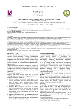 case study of leech application in diabetic foot ulcer