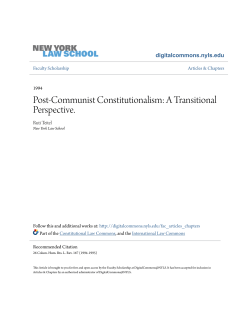 Post-Communist Constitutionalism: A