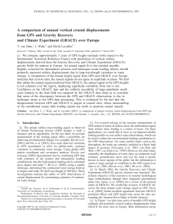 A comparison of annual vertical crustal displacements from GPS and
