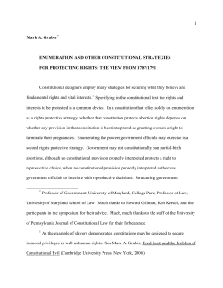 the View from 1787/1791 - DigitalCommons@UM Carey Law