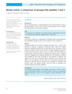 Review article: a comparison of glucagon‐like peptides 1 and 2