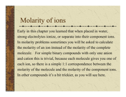 M l i fi olarity of ions