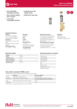 FAS 8 mm CHIPSOL Direct acting solenoid valve