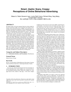 Smart, Useful, Scary, Creepy: Perceptions of Online