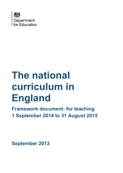 The national curriculum in England