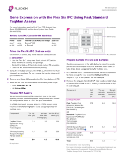 Flex Six GE TaqMan Fast/Standard Workflow