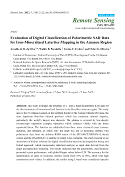 Evaluation of Digital Classification of Polarimetric SAR Data for Iron