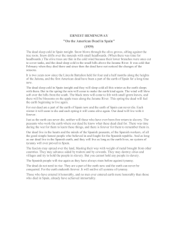 ERNEST HEMINGWAY "On the American Dead in Spain"
