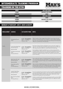 Intermediate Training Program