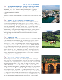 proposed itinerary - Tropical Harmony Chorus