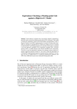 Equivalence Checking a Floating-point Unit