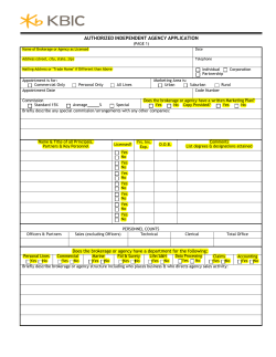 authorized independent agency application