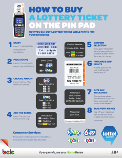how to buy a lottery ticket on the pin pad how to buy a lottery