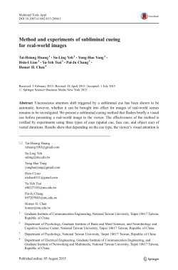 Method and experiments of subliminal cueing for real-world