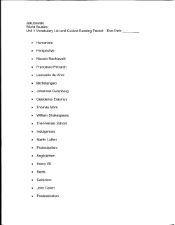 Jakubowski World Studies Unit 1 Vocabulary List and Guided