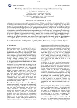 Monitoring and assessment of desertification using satellite