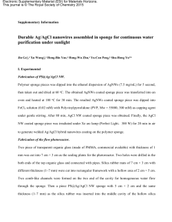 Durable Ag/AgCl nanowires assembled in sponge for continuous