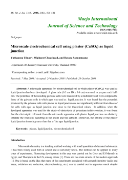 Microscale electrochemical cell - Maejo International Journal of