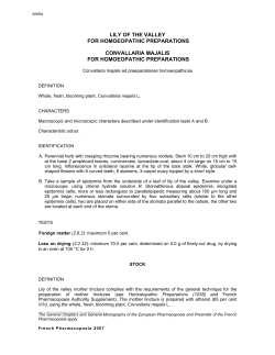 lily of the valley for homoeopathic