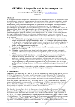 OPINION: A fungus-like root for the eukaryote tree