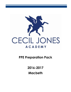 Macbeth - Cecil Jones Academy