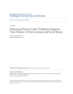 Fashioning Women Under Totalitarian Regimes: "New Women" of