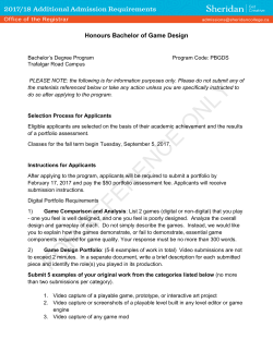 Honours Bachelor of Game Design