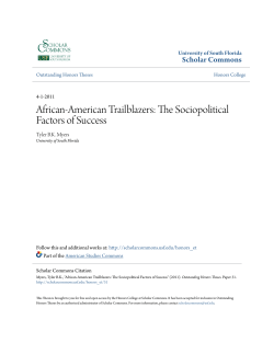 African-American Trailblazers: The Sociopolitical Factors of Success