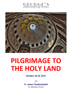 pilgrimage to the holy land