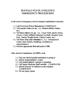 BUFFALO STATE ATHLETICS EMERGENCY PROCEDURES