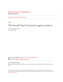 The Norrish Type II reaction in organic synthesis