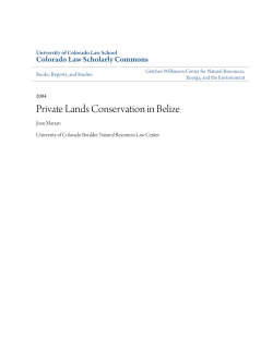 Private Lands Conservation in Belize