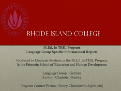 German Language Specific Informational Report