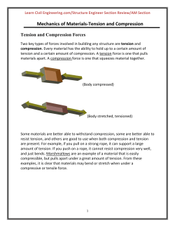 Mechanics of Materials-‐Tension and Compression