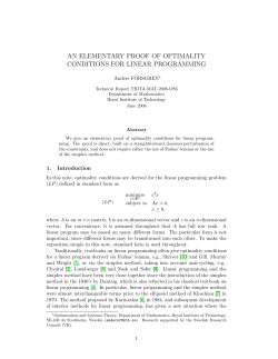 an elementary proof of optimality conditions for linear programming