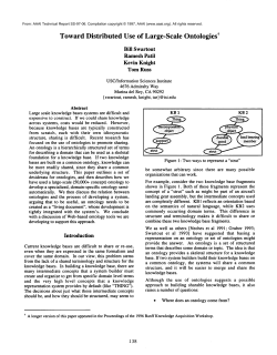 Toward Distributed Use of Large-Scale Ontologies