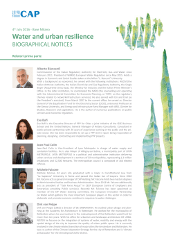 Water and urban resilience