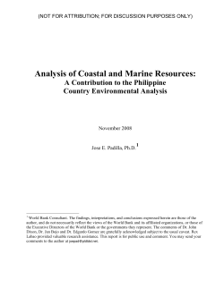 Analysis of Coastal and Marine Resources