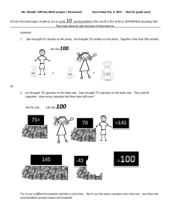 Mr. Woods` 100 Day Math project / homework Due