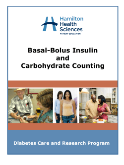 Basal-Bolus Insulin and Carbohydrate Counting