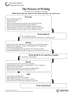 The Process of Writing