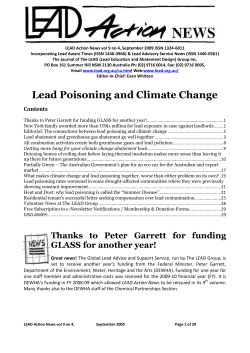 Lead Poisoning and Climate Change