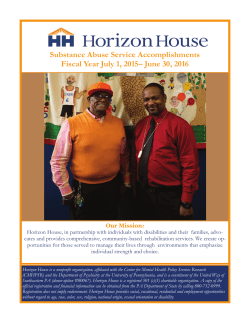 Substance Abuse Service Accomplishments Fiscal Year July 1