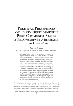 Political Preferences and Party Development in Post