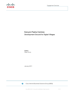 Kenya`s Pasha Centres: Development Ground for digital