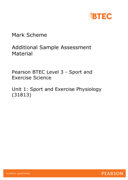 Mark Scheme Additional Sample Assessment Material