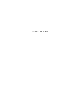 BEHIND KIND WORDS- SARCASM - MacSphere