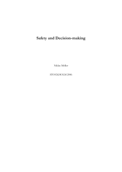 Safety and decision-making