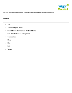 Pest control guidance